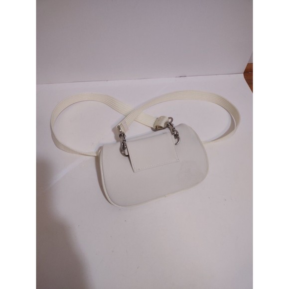 Lacoste Crossbody White Bag Vintage Alligator Designer Zip Sporty - Picture 4 of 13